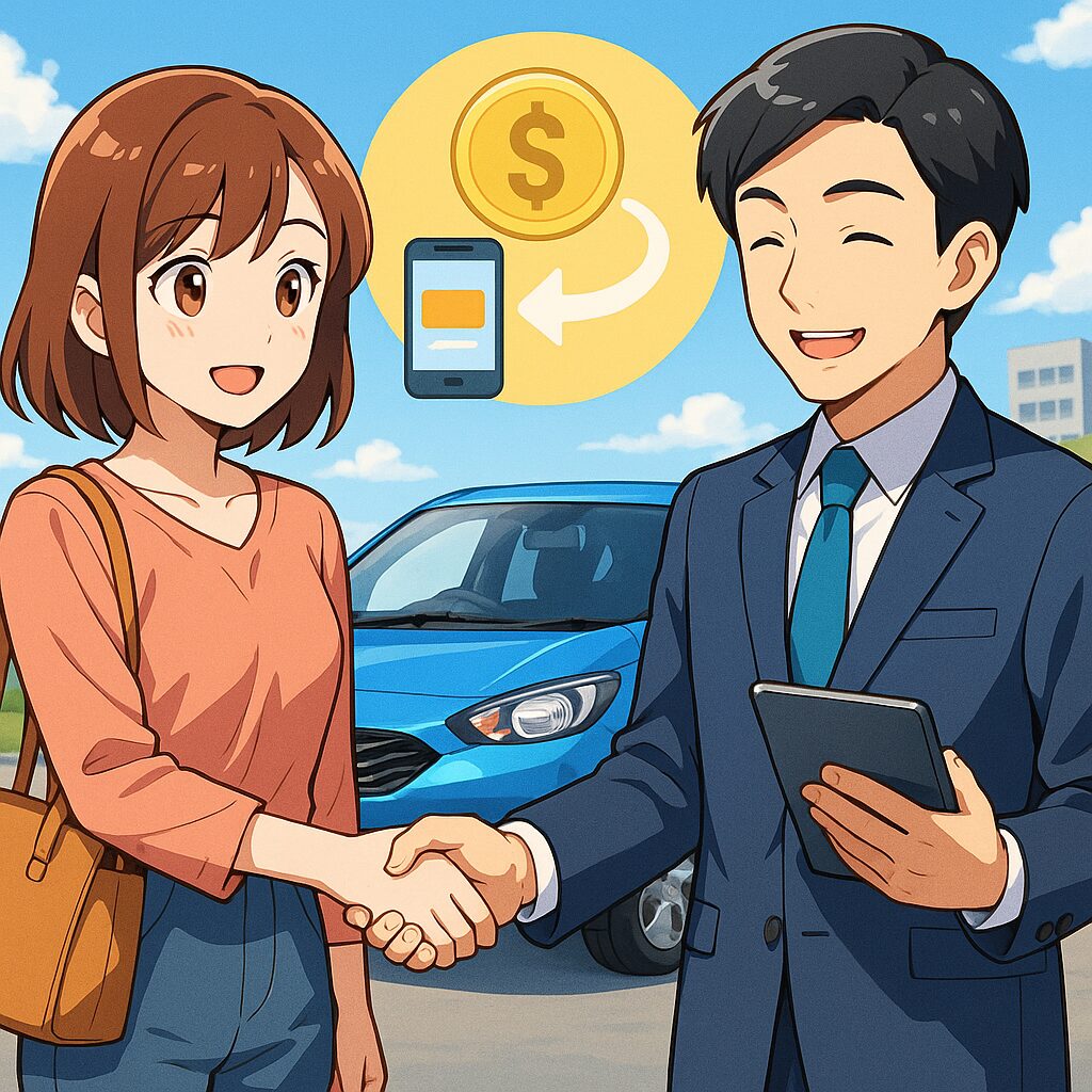 大阪・スマイルカーズ淀川店の1対1出張査定と即時振込