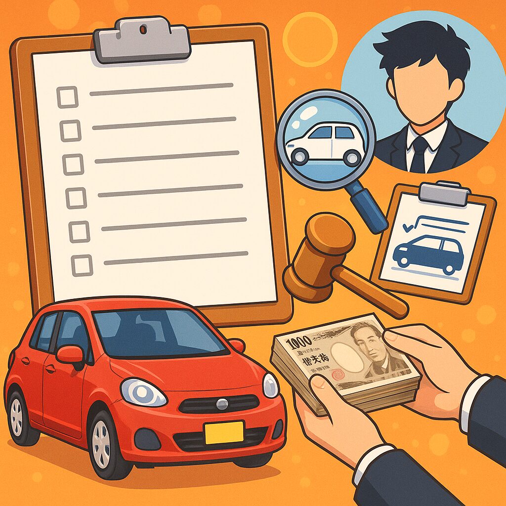 スマイルカーズ淀川店の出張査定6ステップと前払い車買取