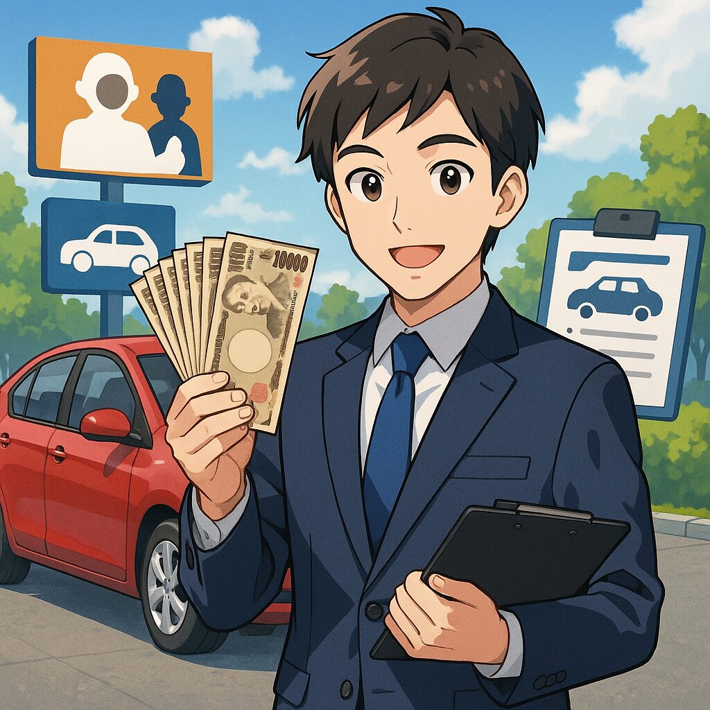 スマイルカーズ淀川店代表1名の出張査定・引き取り前に入金