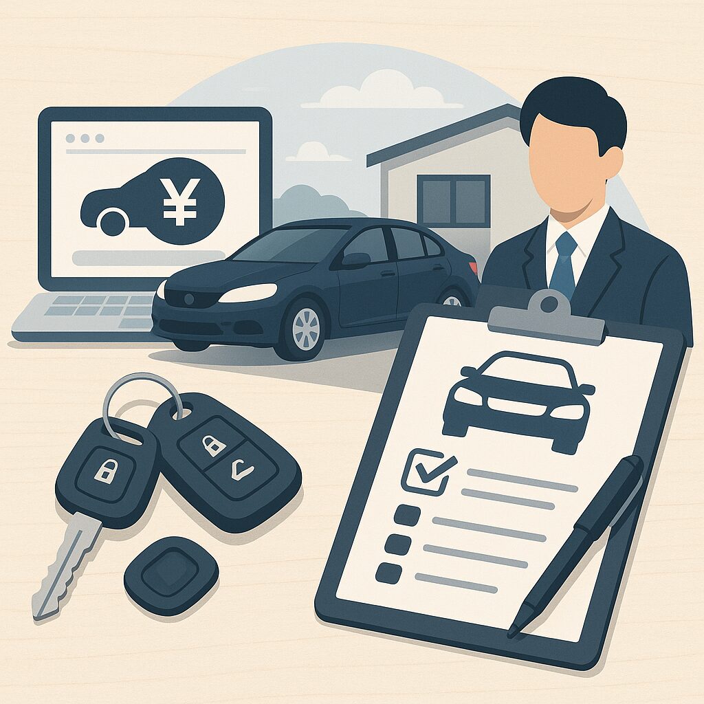 無店舗・個人経営の車買取：代表が伺う出張査定の4つの約束