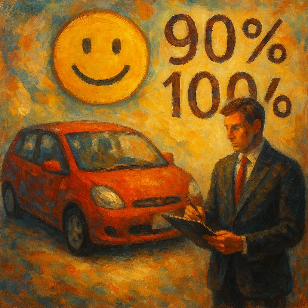 スマイルカーズ淀川店の出張査定99％と100％入金で安心