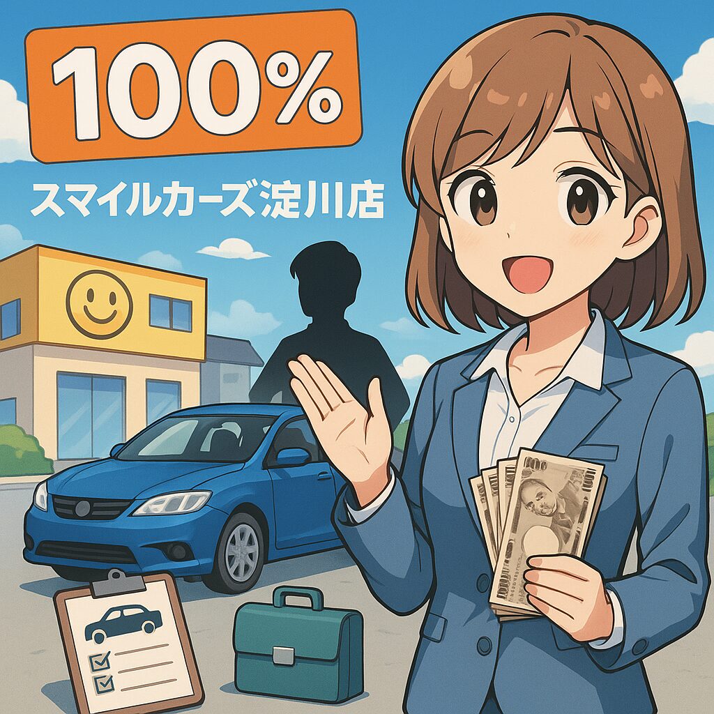 スマイルカーズ淀川店の100%先払いと無店舗高価買取出張査定