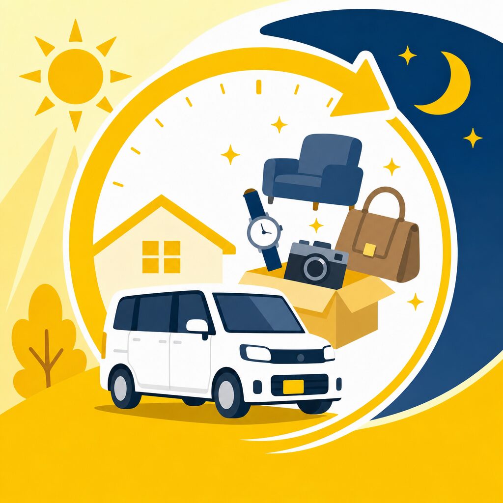 スマイルカーズ淀川店の8時〜21時出張買取