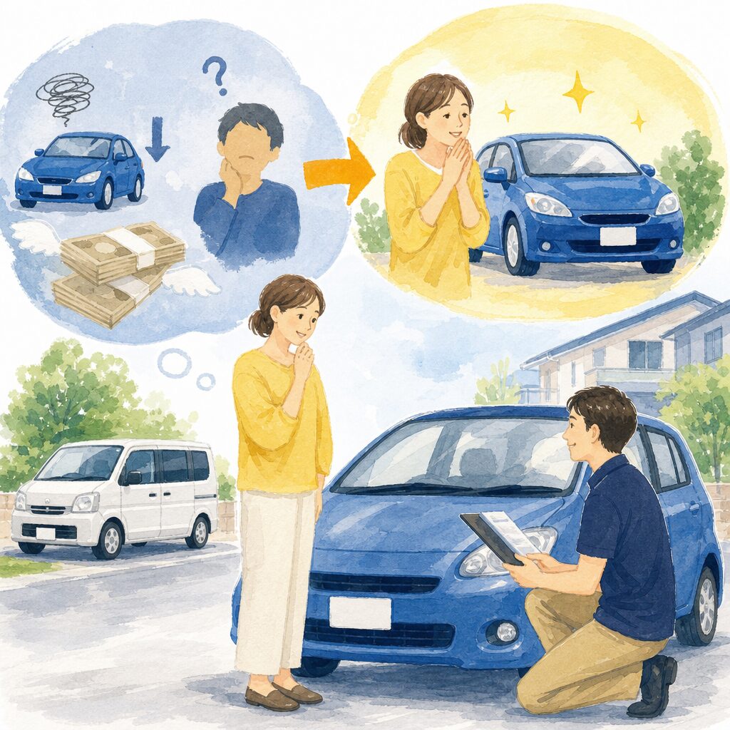 スマイルカーズ淀川店の車売却前の不安と出張査定