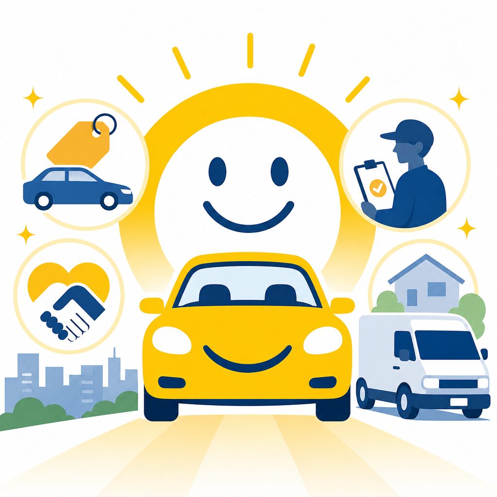 車を売るならスマイルカーズ淀川店、強引営業なし