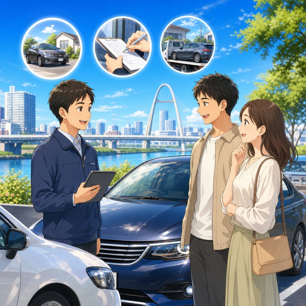 スマイルカーズ淀川店の地域で顔が見える車買取