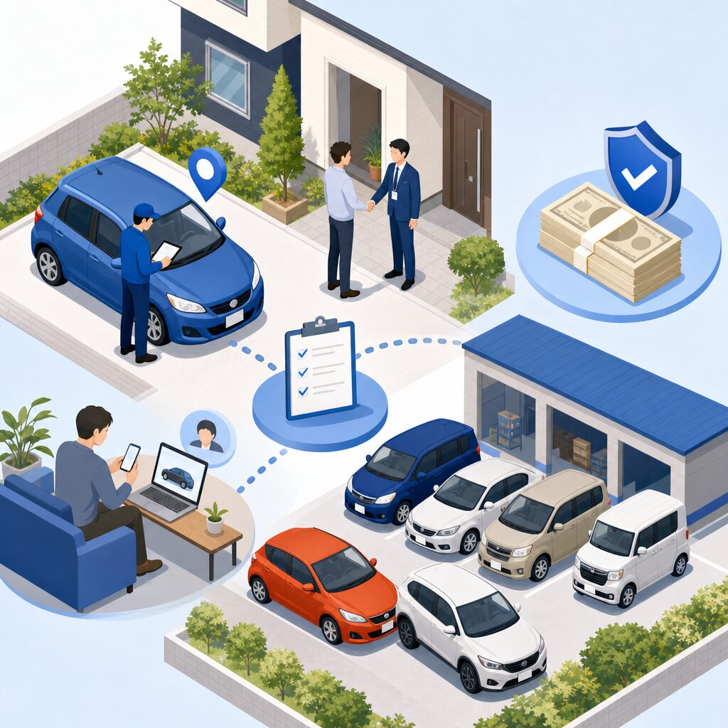 スマイルカーズ淀川店の先払いで進む車売却と出張査定